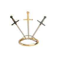 Miniature Sword Display Stand (Silver) by Marto of Toledo Spain - Three Sword Display Silver 20203.2
