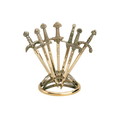 Miniature Sword Display Stand Silver Ring  by Marto of Toledo Spain - Seven Sword Display 20204.1