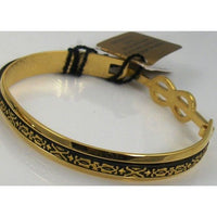 Damascene Gold Geometric Bracelet by Midas of Toledo Spain style 2081 2081