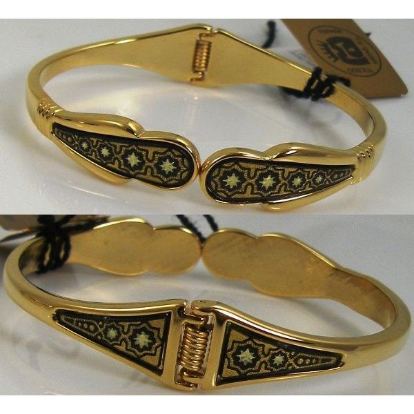 Damascene Gold Star Bracelet by Midas of Toledo Spain style 2083 2083