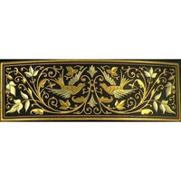 Damascene Gold Bird Rectangle Barrette by Midas of Toledo Spain style 850007-6 23466