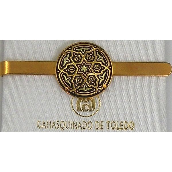 Damascene Gold Mens Tie Bar Star of David by Midas of Toledo Spain style 2602 2602