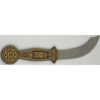 Miniature Damascene Gold Curve Blade Letter Opener by Midas of Toledo Spain Style 860007 2820