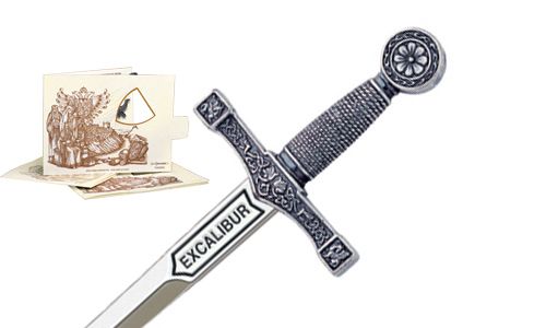Miniature Excalibur Sword (Silver) by Marto of Toledo Spain 5200.2