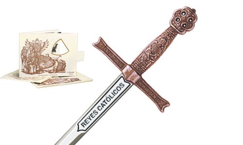 Miniature Sword of Catholic Kings (Bronze) by Marto of Toledo Spain 5203.3