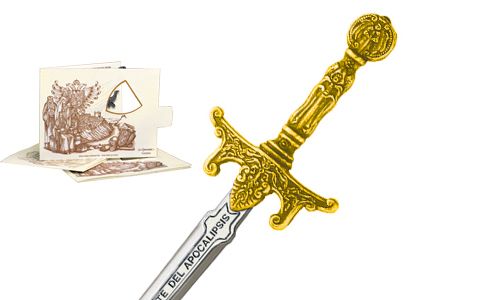 Miniature Apocalypse Riders Sword (Gold) by Marto of Toledo Spain 5205.1