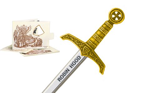 Miniature Robin Hood Sword (Gold) by Marto of Toledo Spain 5207.1