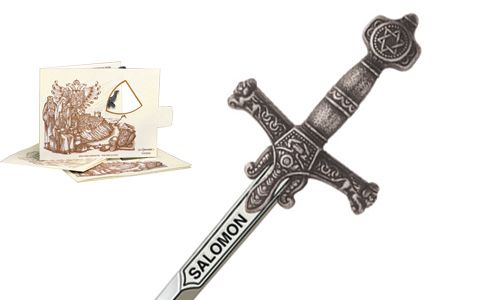 Miniature Solomon Sword (Silver) by Marto of Toledo Spain 5208.2