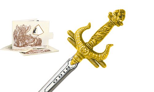 Miniature Odin Sword (Gold) by Marto of Toledo Spain 5211.1