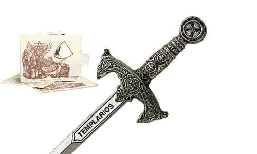 Miniature Templar Sword (Silver) by Marto of Toledo Spain 5212.2