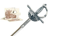 Miniature Spanish Tizona Cup Hilt Rapier Sword (Silver) by Marto of Toledo Spain 5216.2