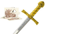 Miniature King Richard the Lionheart Sword (Gold) by Marto of Toledo Spain 5218.1