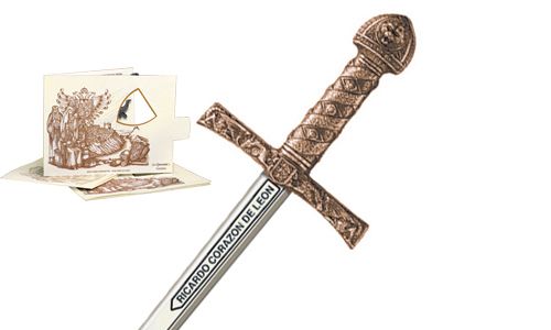 Miniature King Richard the Lionheart Sword (Bronze) by Marto of Toledo Spain 5218.3