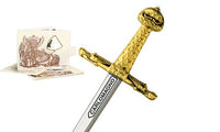 Miniature Sword of Emperor Charlemagne (Gold) by Marto of Toledo Spain 5219.1