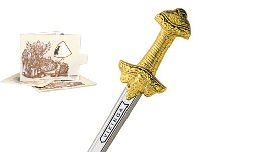 Miniature Viking Sword (Gold) by Marto of Toledo Spain 5220.1
