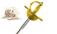 Miniature Three Musketeers Rapier Sword (Gold) by Marto of Toledo Spain 5224.1