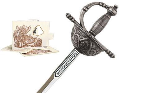 Miniature Three Musketeers Rapier Sword (Silver) by Marto of Toledo Spain 5224.2