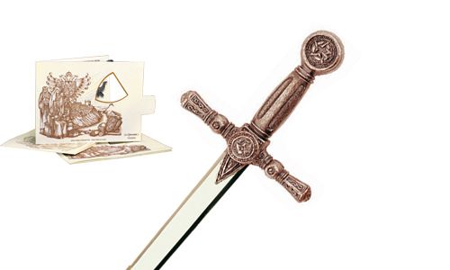 Miniature Masonic Sword (Bronze) by Marto of Toledo Spain 5227.3