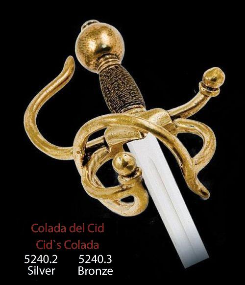 Miniature El Cid's Colada Sword (Bronze) by Marto of Toledo Spain Limited Edition 5240.3