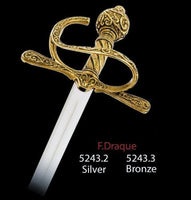 Miniature Sir Francis Drake Sword (Bronze) by Marto of Toledo Spain Limited Edition 5243.3