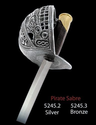 Miniature Pirate Sabre Sword (Silver) by Marto of Toledo Spain Limited Edition 5245.2