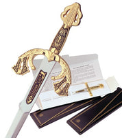 Miniature Damascene Tizona Cid Sword Letter Opener by Marto of Toledo Spain 5500-3 890001.3