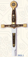 Miniature Damascene Excalibur Sword Letter Opener by Marto of Toledo Spain 5501-1 890002.1