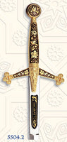 Miniature Damascene Claymore Sword Letter Opener by Marto of Toledo Spain 5504-2 890005.2