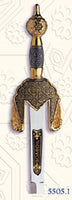 Miniature Damascene Boabdil Sword Letter Opener by Marto of Toledo Spain 55051