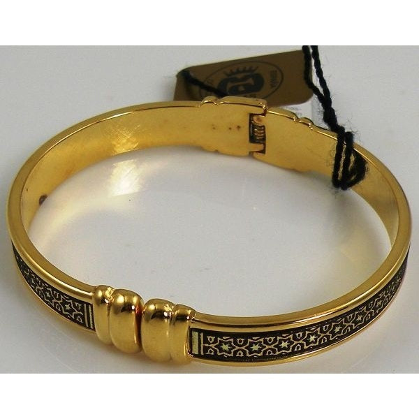 Damascene Gold Bangle Bracelet Star of David by Midas of Toledo Spain style 8005 8005