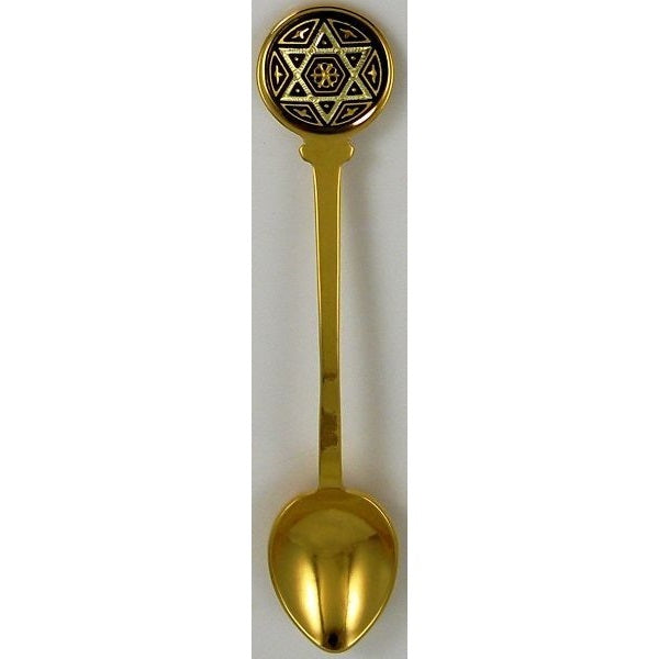 Damascene Gold Star of David Decorative Collector Spoon by Midas of Toledo Spain style 8581 8581