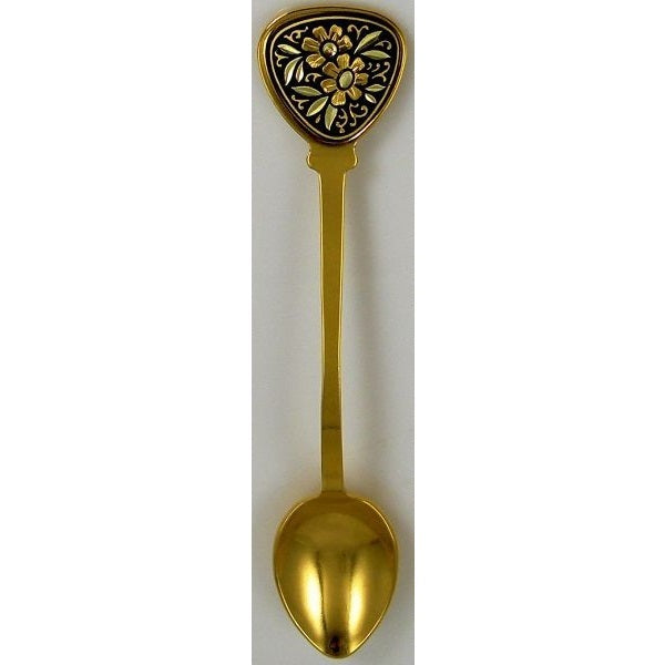 Damascene Gold Flower Decorative Collector Spoon by Midas of Toledo Spain style 8586 8586