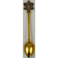Damascene Gold Geometric Star of David Decorative Collector Spoon by Midas of Toledo Spain style 8587 8587