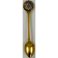 Damascene Gold Star of David Decorative Collector Spoon by Midas of Toledo Spain style 8589 8589