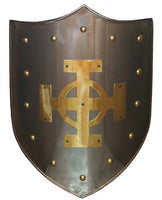 Hospitalier Shield Brass Celtic Cross  963.10
