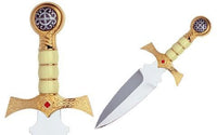 Discontinued - Claymore Highlander Dagger Gold by Marto of Toledo Spain 1015.1