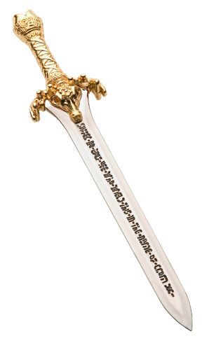 Miniature Father Sword of Conan by Marto of Toledo Spain (Gold) - Official Licensed Reproduction 053