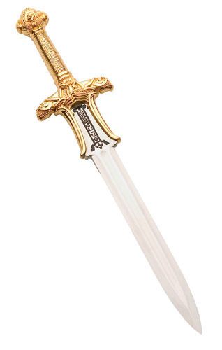 Miniature Conan the Barbarian Atlantean Sword by Marto of Toledo Spain (Gold) - Official Licensed Reproduction 056