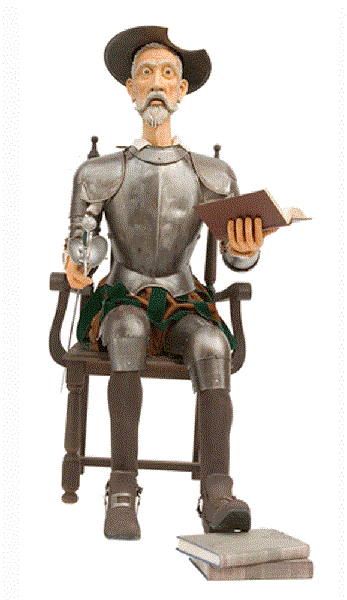 Don Quixote Seated Suit of Armor by Marto of Toledo Spain – Swords From Spain