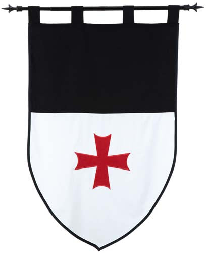 Templar Knight Order of the Templars Banner by Marto of Toledo Spain (Double faced) 1527