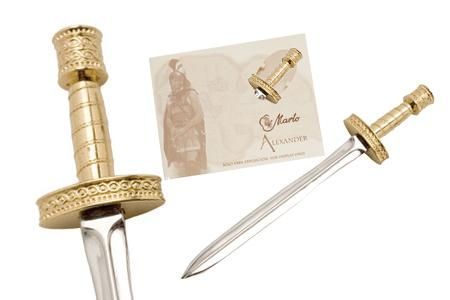 Miniature Alexander the Great Sword Gold by Marto of Toledo Spain 309.1