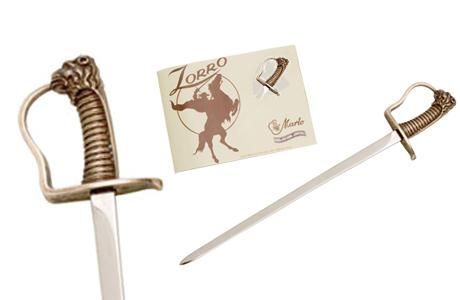 Miniature Zorro Elena Saber Sword Bronze by Marto of Toledo Spain 1309.3