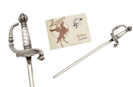Miniature Zorro Sword Silver by Marto of Toledo Spain 1307.2