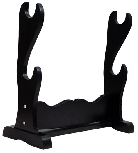 Wood Two Sword Table Display Stand 926677